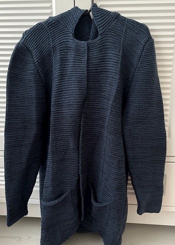 Triko Hırka, Notched Yaka, Salaş Kesim