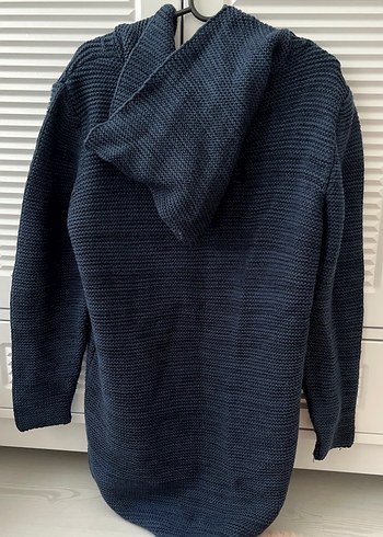 Triko Hırka, Notched Yaka, Salaş Kesim - Görsel 2