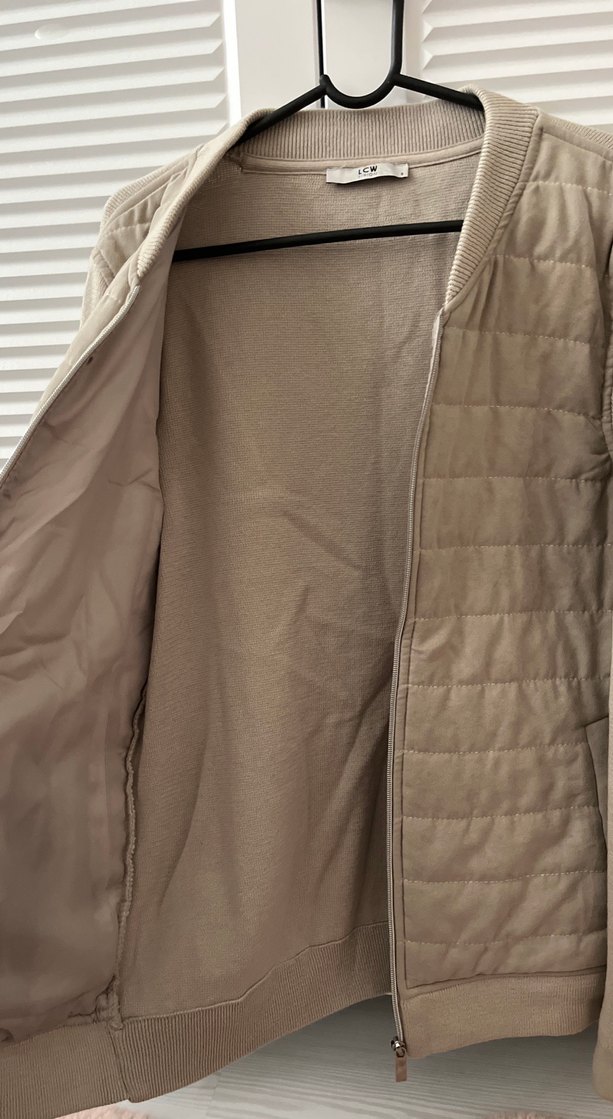 Bej KFermuarlı  Ceket - Görsel 3