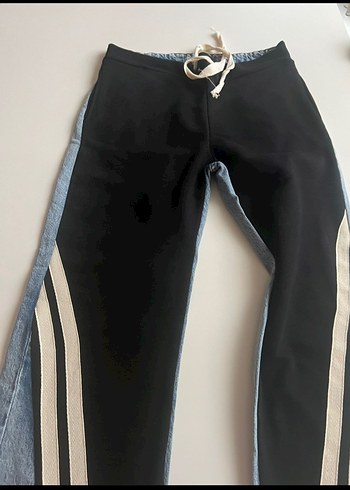 Kadın Siyah Gri Bel Bantlı Boyfriend Pantolon - Görsel 2