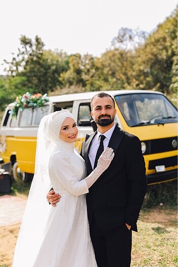 A kesim fransız dantel model özel dikim gelinlik. Arkası iplikli