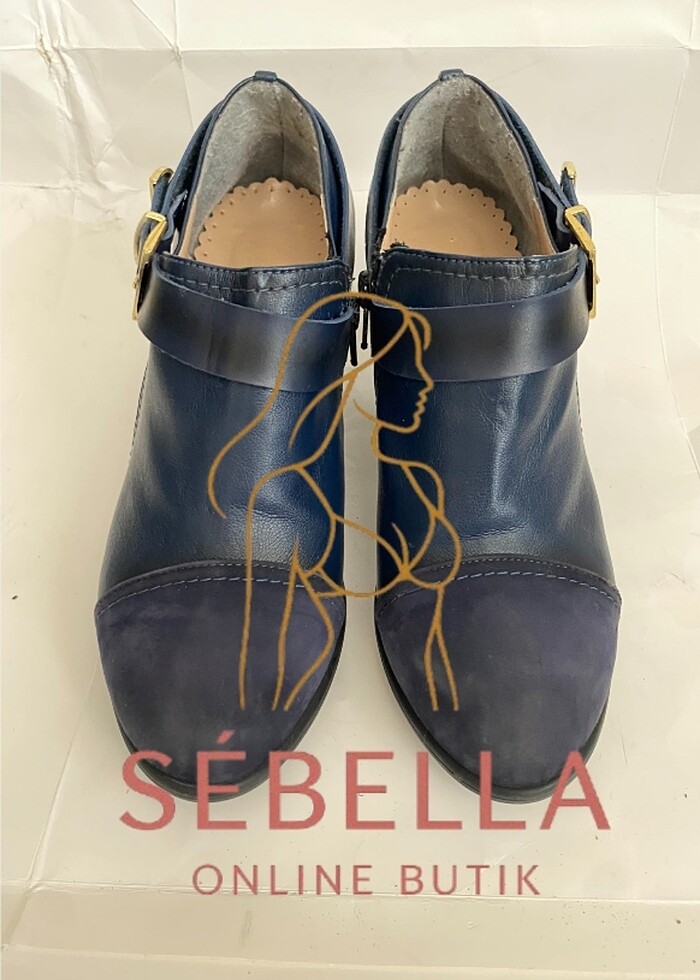 Lacivert Platform Topuk Ayakkabı - Görsel 2