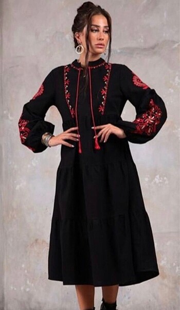 Zara model etnik elbise