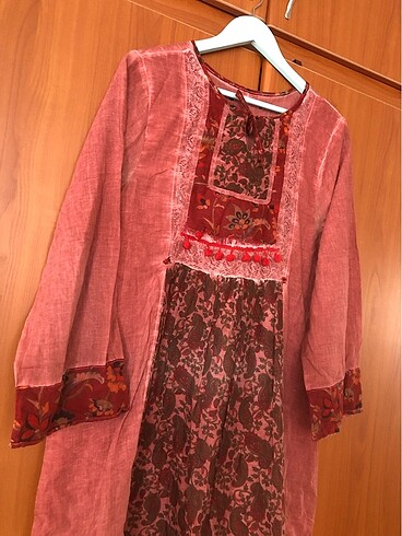 l Beden pembe Renk Vintage etnik / otantik elbise