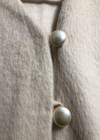 Bej tüylü yelek - Görsel 6