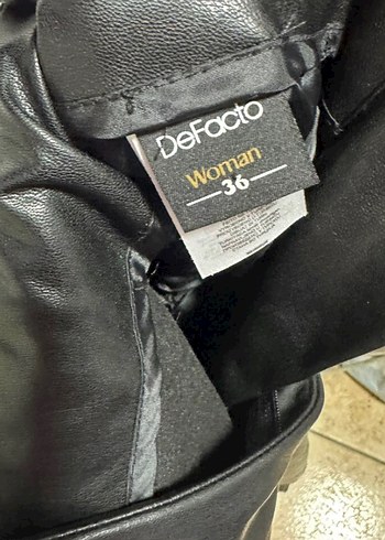 Defacto Deri Kadın pantolon - Görsel 4