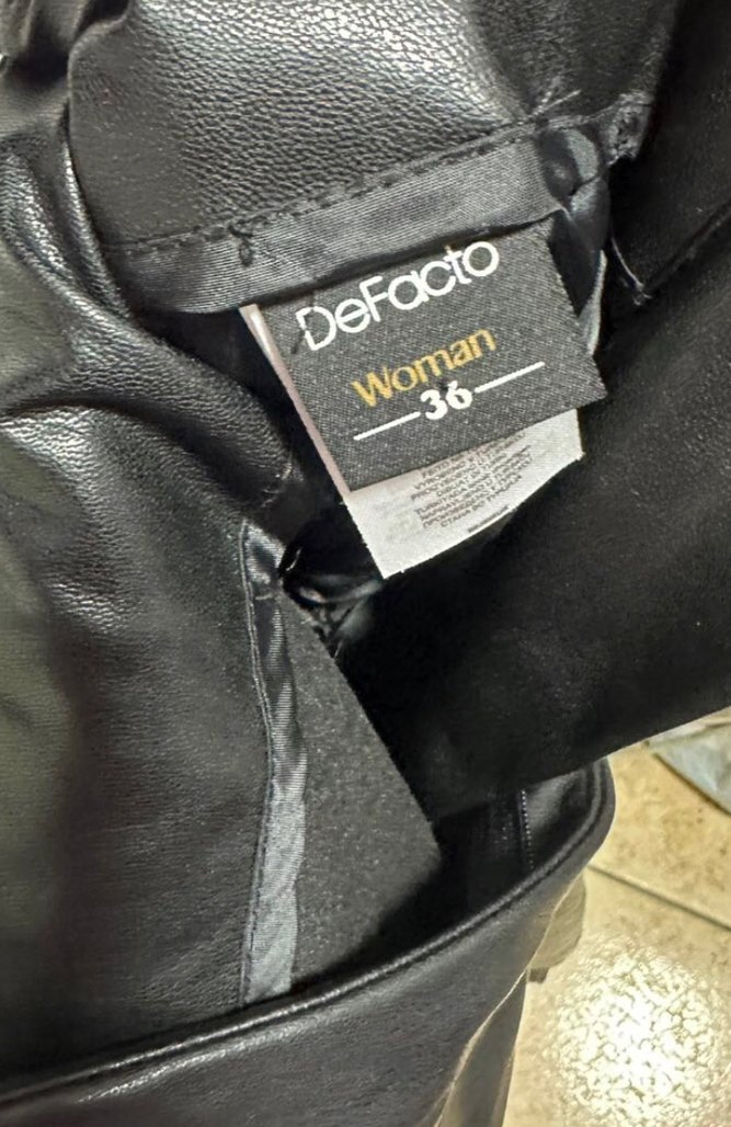 Defacto Deri Kadın pantolon - Görsel 4