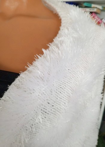 Çeyiz Beyaz Örgü Kadın Şal / etol - Görsel 3