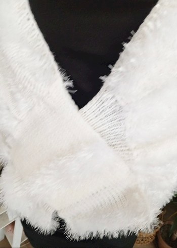 Çeyiz Beyaz Örgü Kadın Şal / etol - Görsel 2