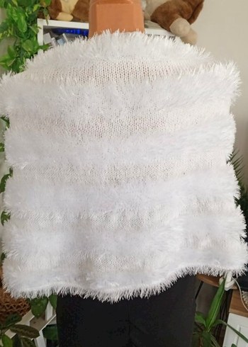 Çeyiz Beyaz Örgü Kadın Şal / etol - Görsel 5