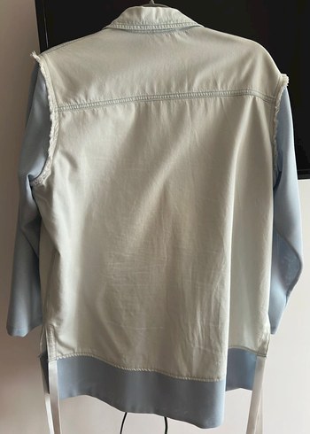 Twist Denim Düğmeli Salaş Gömlek - Görsel 5