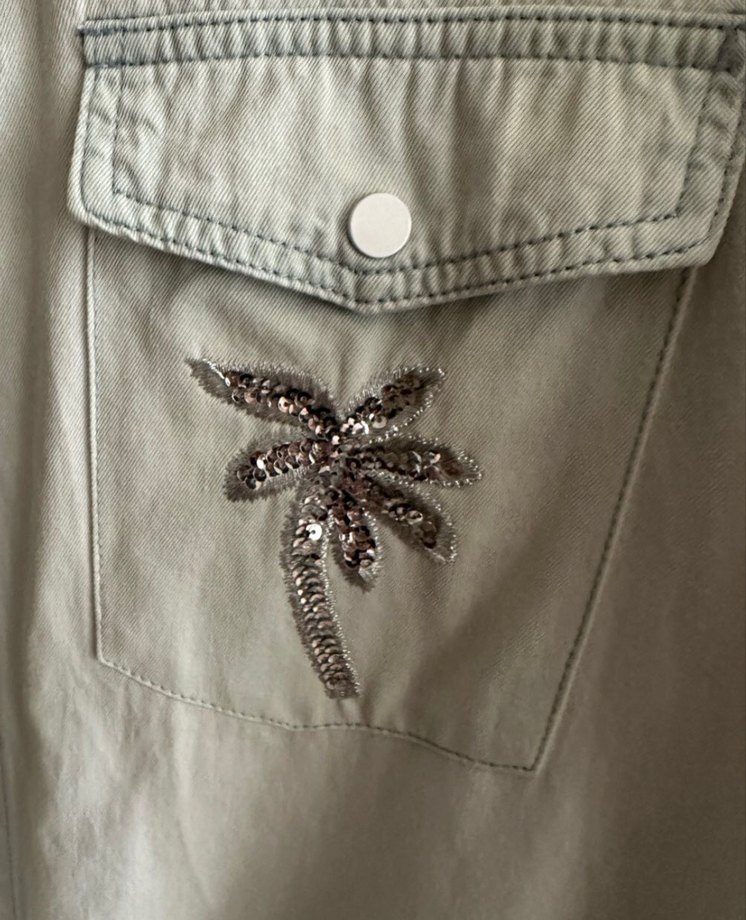 Twist Denim Düğmeli Salaş Gömlek - Görsel 4