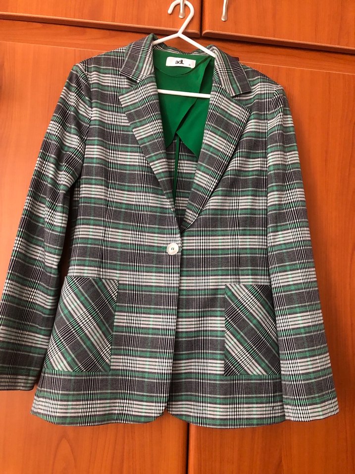 ADL Yeşil Gri Kadın Blazer Ceket - Görsel 3