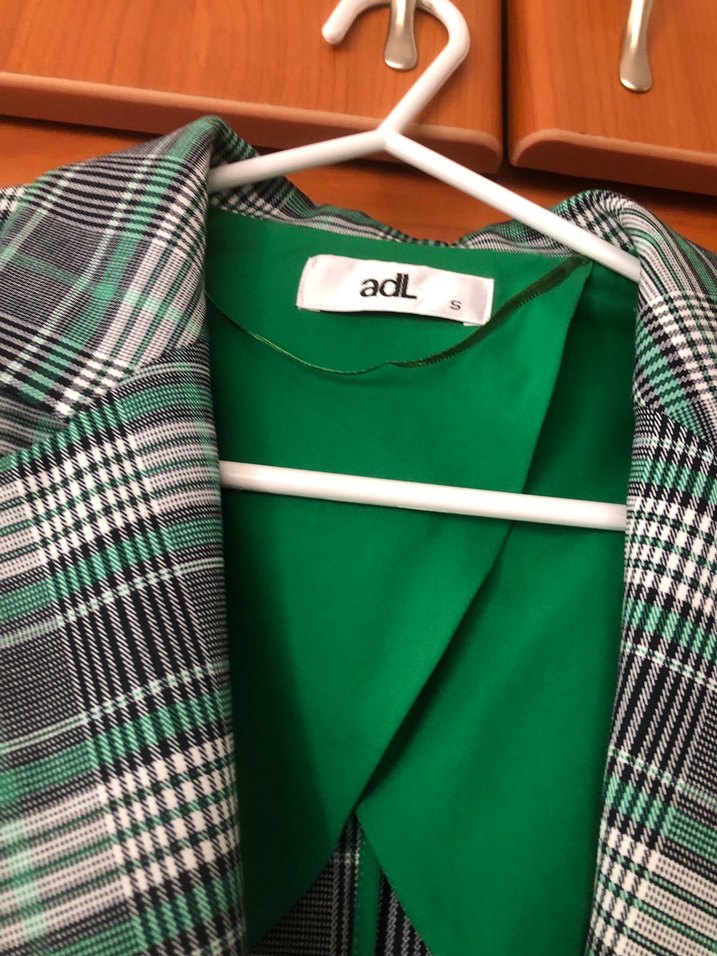 ADL Yeşil Gri Kadın Blazer Ceket - Görsel 4