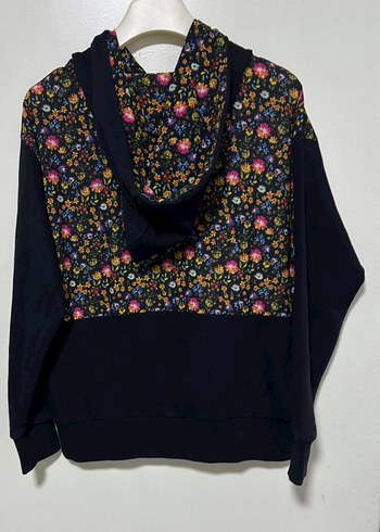 Twist Çiçek Desenli Kapüşonlu Kadın Sweatshirt - Görsel 2