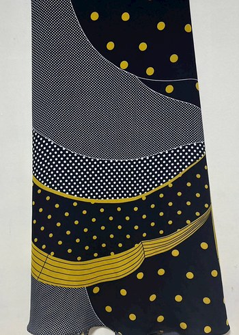 Twist Sarı Desenli Kadın Uzun Etek - Görsel 4