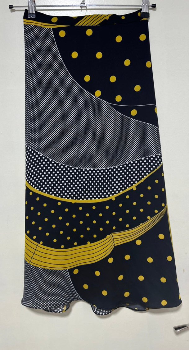 Twist Sarı Desenli Kadın Uzun Etek - Görsel 4