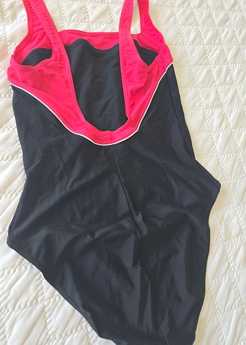 42 Beden Pembe Siyah Spor İçi Drape Detaylı decatlon Mayo