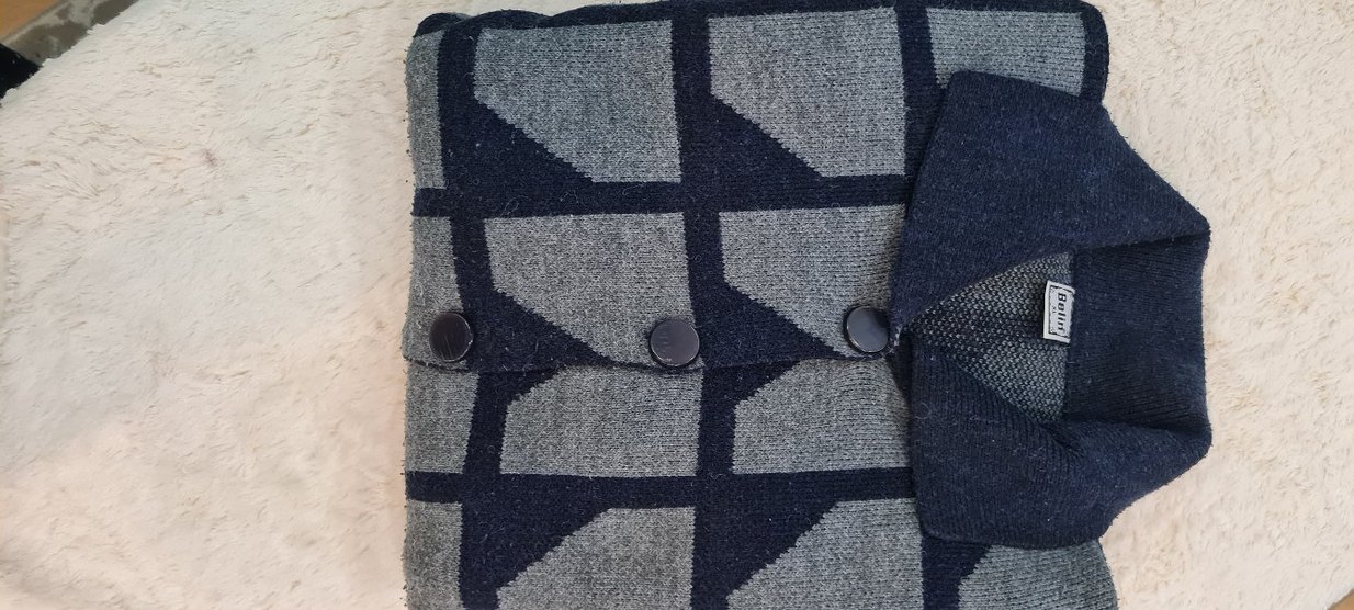 Düğmeli Gri Midi Kadın Hırka - Görsel 2