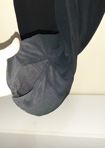 Siyah Kadın Salaş Saten Pantolon - Görsel 7