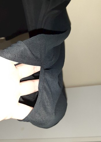 Siyah Kadın Salaş Saten Pantolon - Görsel 6