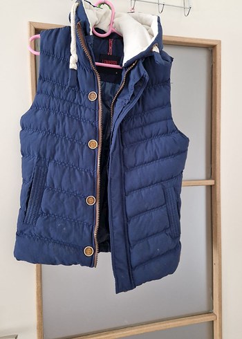 Düğmeli Koyu Mavi unisex Yelek - Görsel 2