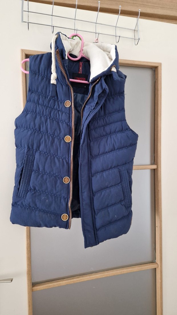 Düğmeli Koyu Mavi unisex Yelek - Görsel 2