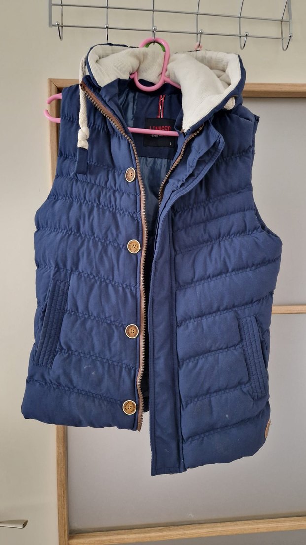 Düğmeli Koyu Mavi unisex Yelek - Görsel 3