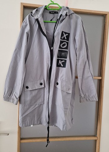 Düğmeli Gri Midi  Ceket 14 15 yaş için de uygun - Görsel 2