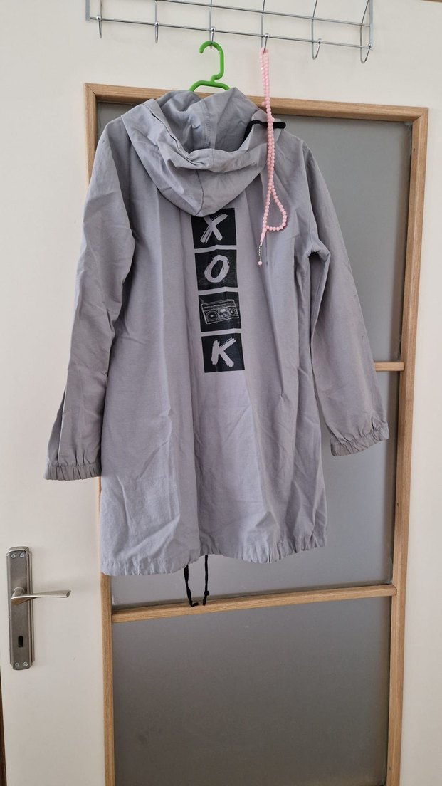 Düğmeli Gri Midi  Ceket 14 15 yaş için de uygun - Görsel 4