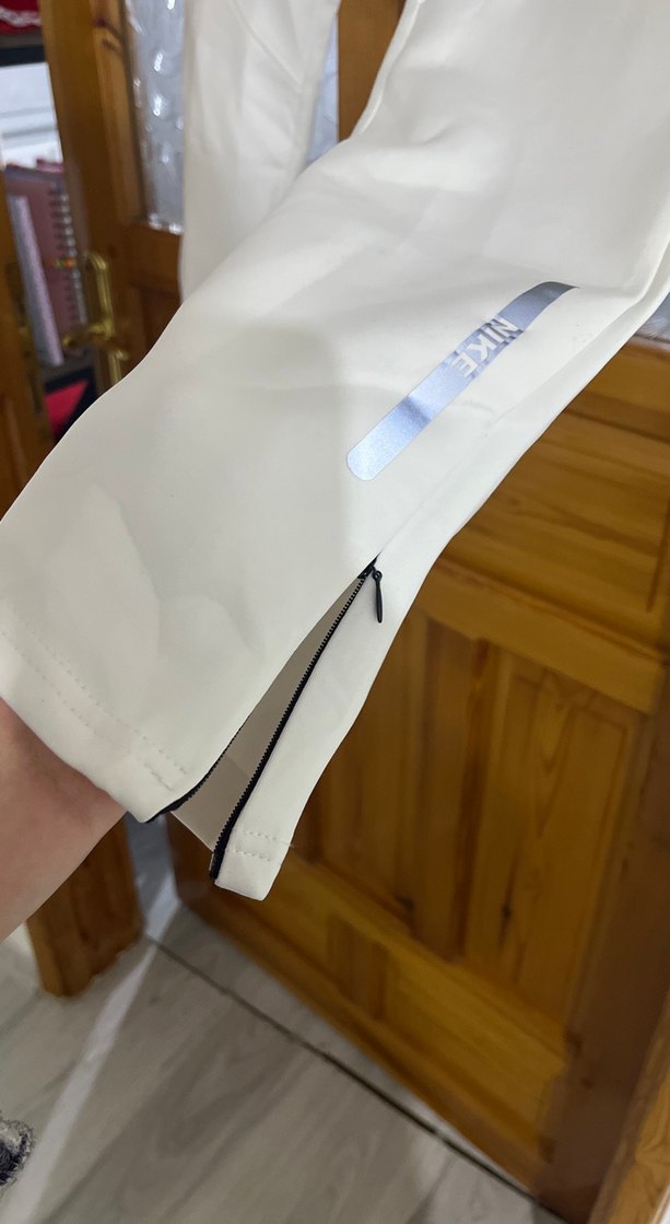 Erkek Beyaz Spor Fermuarlı Sweatpant - Görsel 4