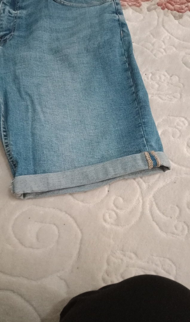 erkek. Mavi Denim Mini Şort - Görsel 5