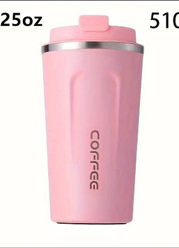 Beden siyah Renk Coffee Siyah Pembe Çelik Termos Mug 380 ml 510 ml