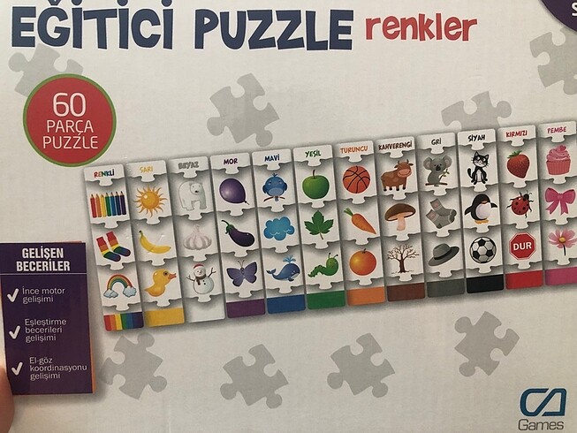 Diğer Eğitici Puzzle Renkler - 60 parça