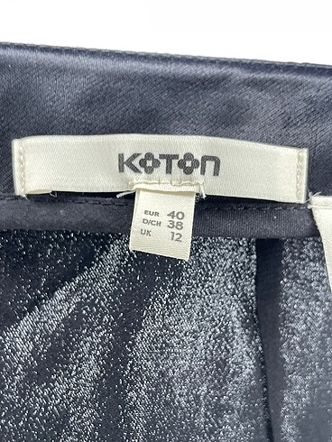 40 Beden siyah Renk Koton Midi Etek %70 İndirimli.