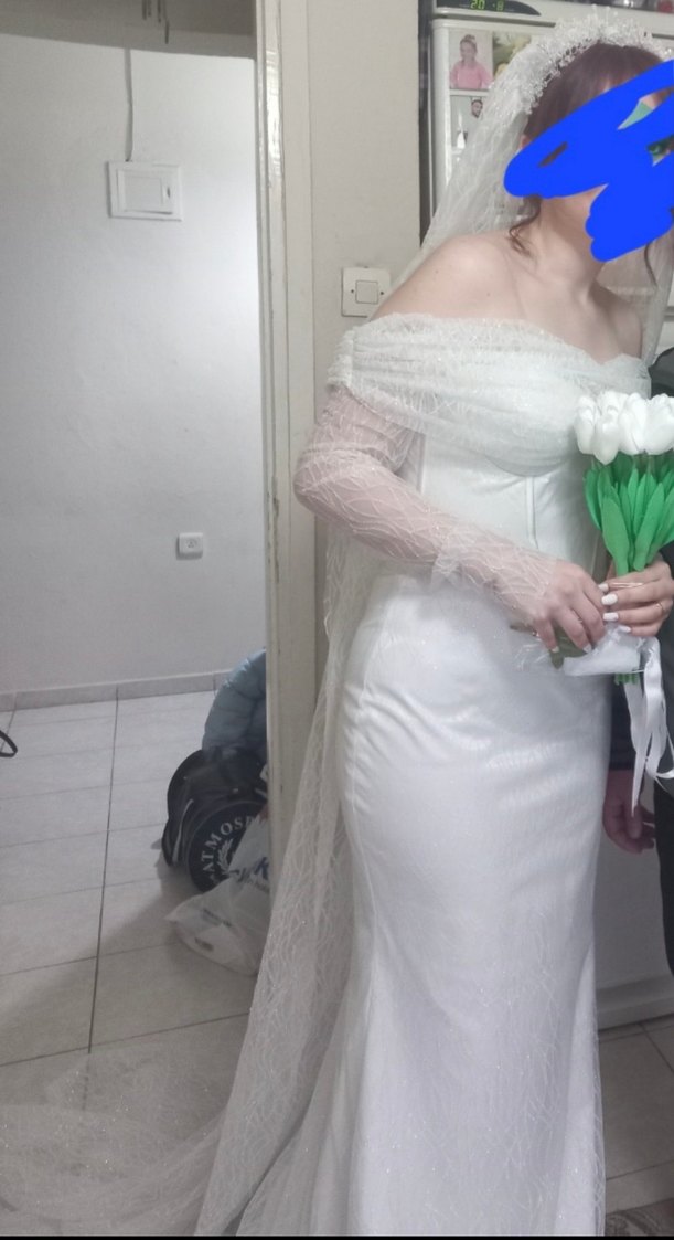 Modern klasik kayık yaka balık model gelinlik - Görsel 2