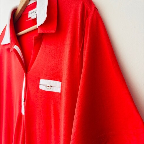 46 Beden kırmızı Renk Collection L.Company 3XL Bayan Tişört