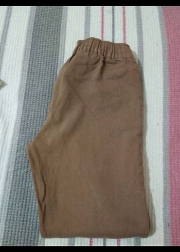 Bej Keten Kadın Pantolon