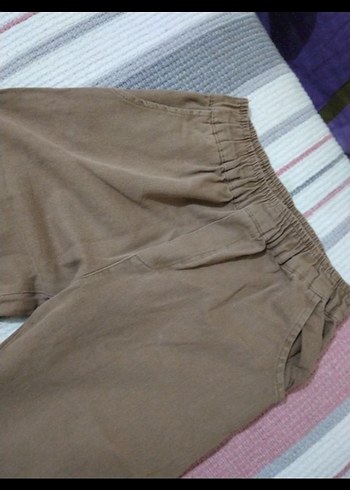 Bej Keten Kadın Pantolon - Görsel 2