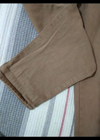 Bej Keten Kadın Pantolon - Görsel 3