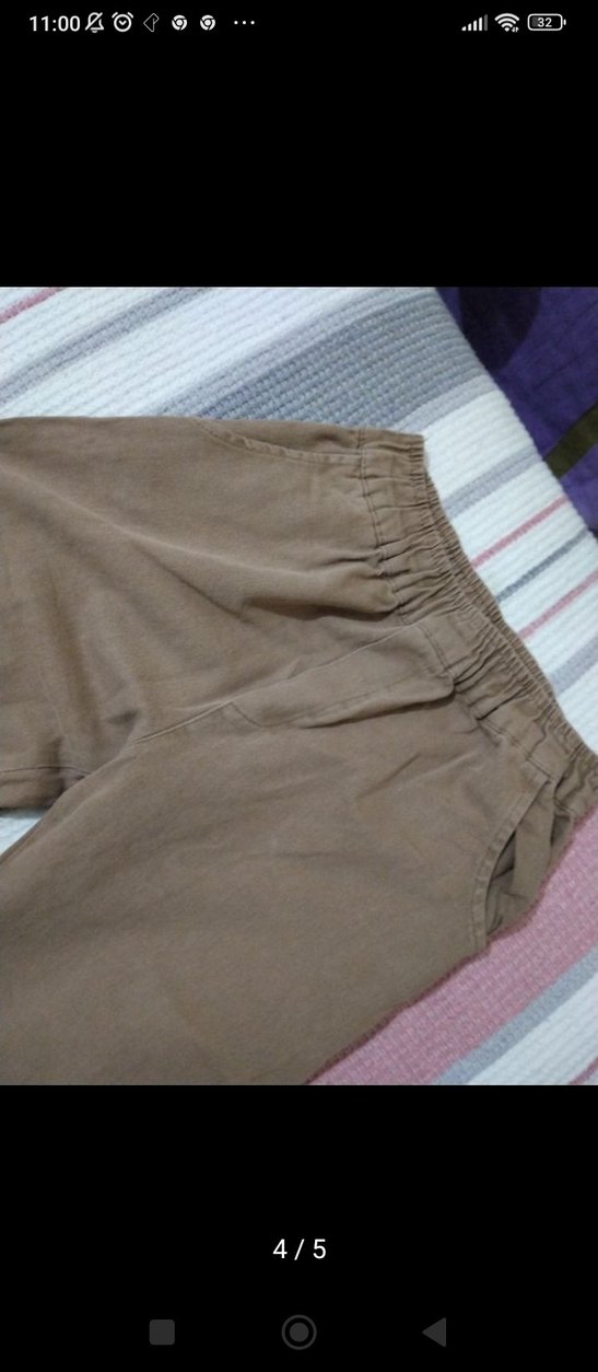 Bej Keten Kadın Pantolon - Görsel 2