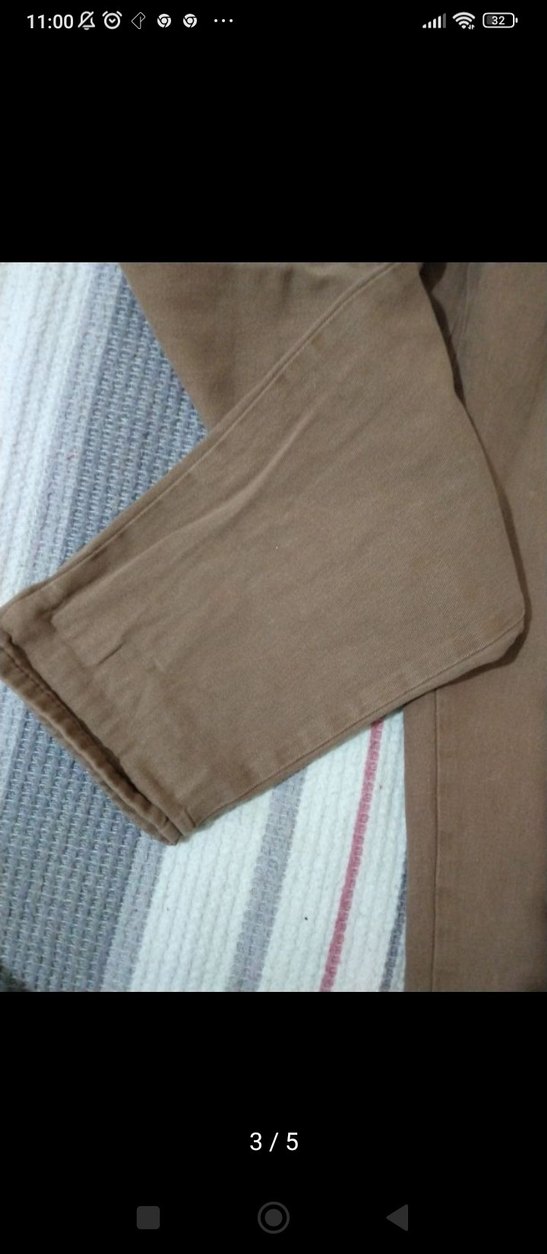 Bej Keten Kadın Pantolon - Görsel 3