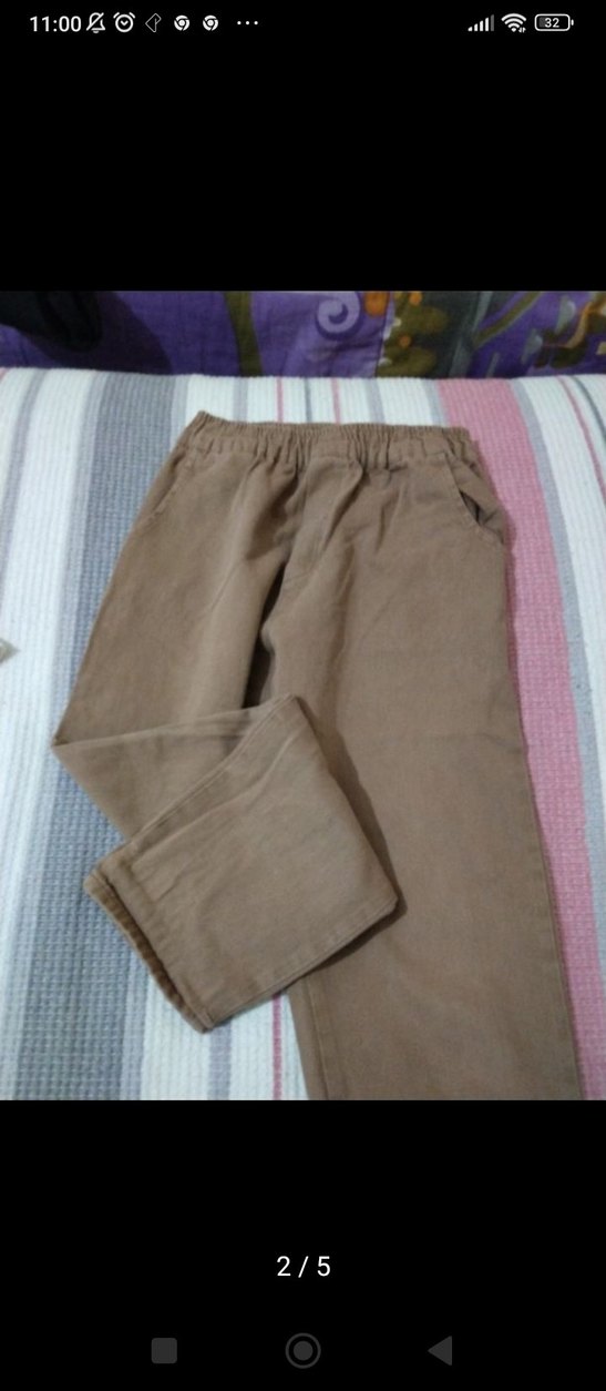 Bej Keten Kadın Pantolon - Görsel 4