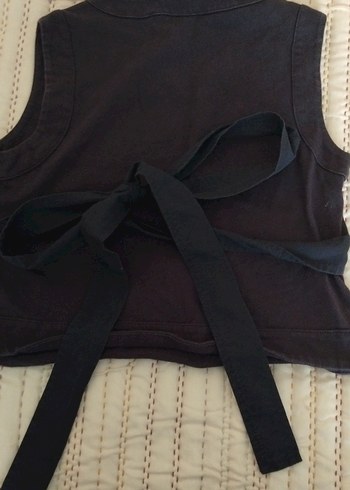 kadın arkadan bağlamali crop - Görsel 6