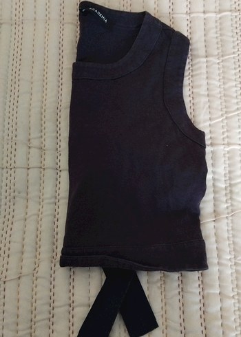 kadın arkadan bağlamali crop - Görsel 7