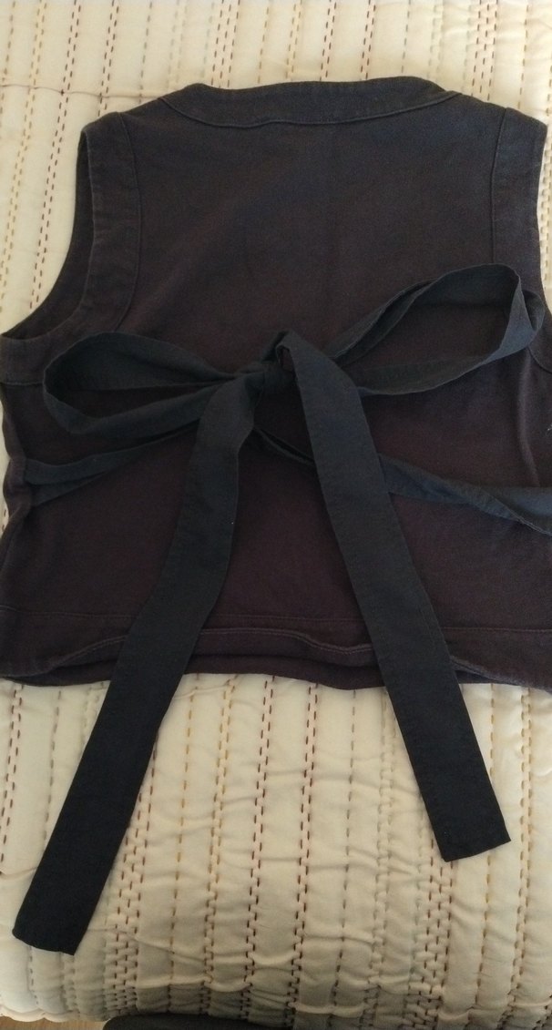 kadın arkadan bağlamali crop - Görsel 4