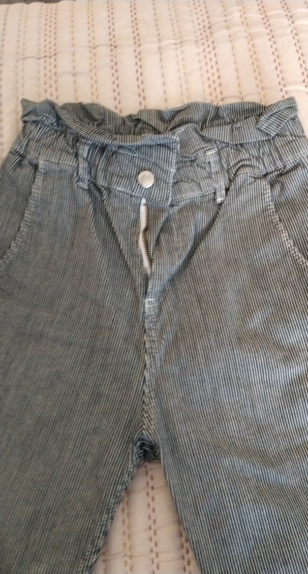 Gri Düğmeli Kadın Kot Pantolon - Görsel 4