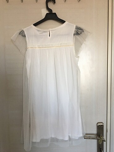 11-12 Yaş Beden beyaz Renk Kız çocuk elbise