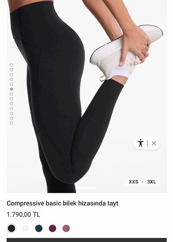 oysho compressive Siyah Bilek Boyu Sıkılaştırıcı Tayt
