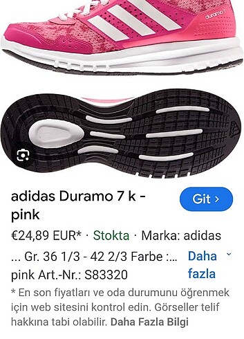 Adidas Duramo K (rosa/blanco)